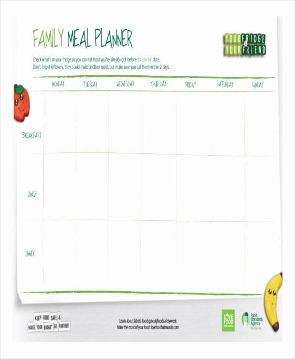 Meal Plan Template Word Inspirational Meal Plan Template 22 Free Word Pdf Psd Vector