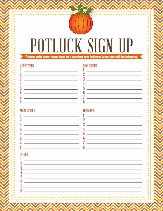 Meal Sign Up Sheet Template Best Of Potluck Dinner Sign Up Sheet Printable