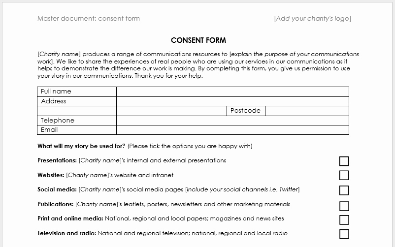Media Release forms Template Lovely Case Study Consent form Template