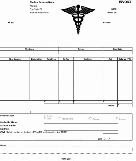 Medical Bill Template Pdf Awesome Free Medical Invoice Template Excel Pdf
