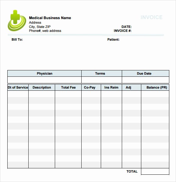Medical Bill Template Pdf Best Of Free 10 Medical Invoice Templates In Free Samples