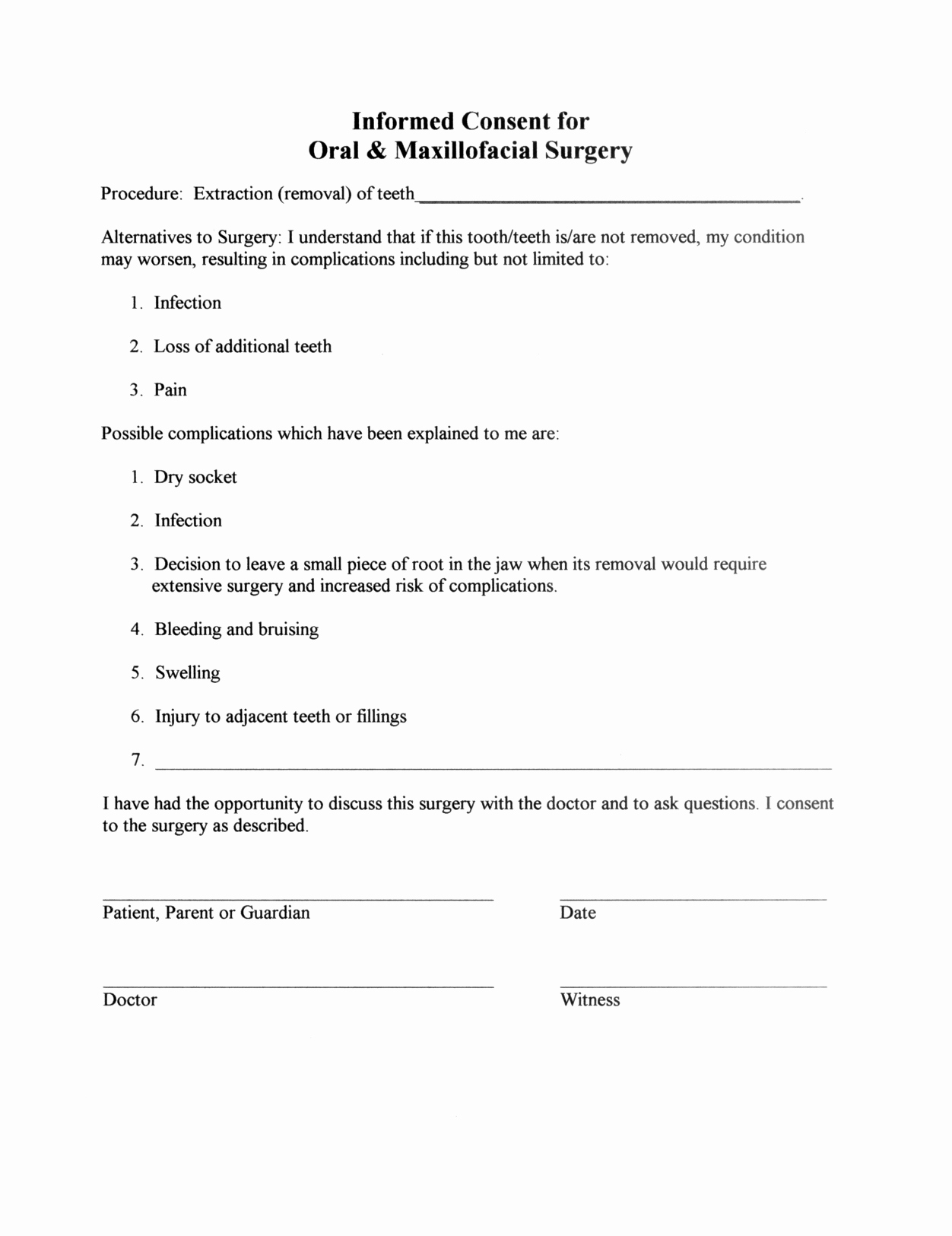 Medical Consent form Template Awesome Surgery Informed Consent form Template