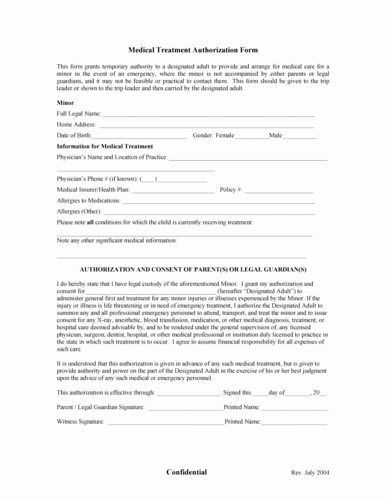 Medical Consent forms Template Elegant 45 Medical Consent forms Free Printable Templates