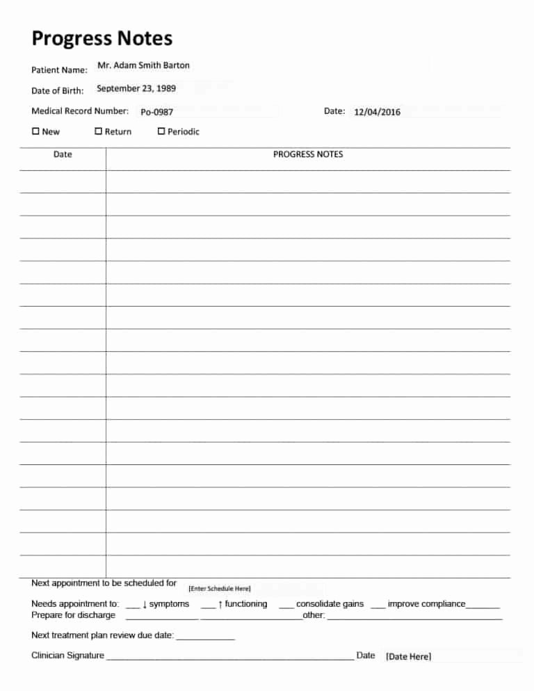 Medical Progress Note Template Awesome 43 Progress Notes Templates [mental Health Psychotherapy