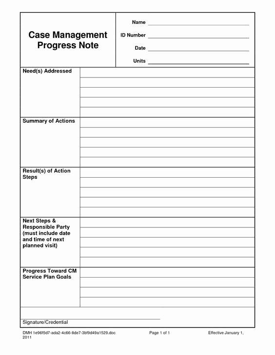 Medical Progress Note Template Beautiful Case Notes Template