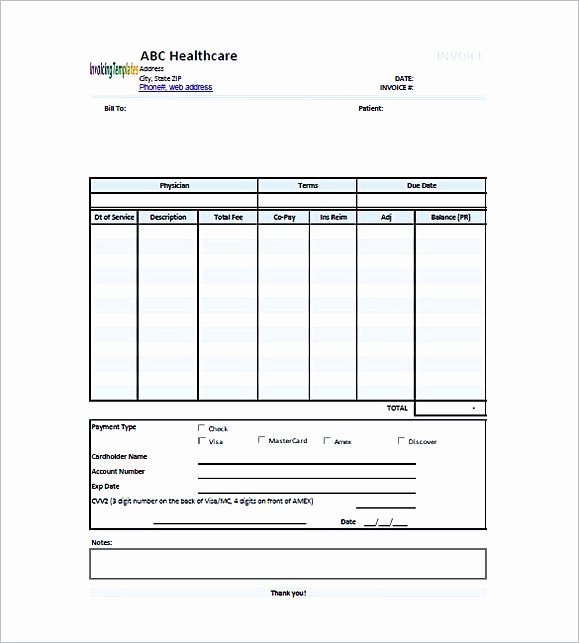 Medical Records Invoice Template Inspirational Medical Invoice Template