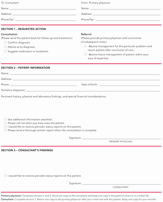 Medical Referral form Templates Awesome 27 Of Resident Consult Template