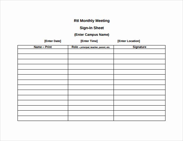 Meeting Sign In Sheet Template Lovely Sample Meeting Sign In Sheet 13 Documents In Pdf Word