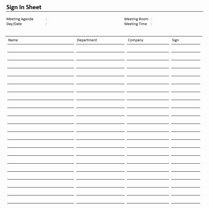 Meeting Sign In Sheet Template New 8 Free Sample Safety Sign In Sheet Templates Printable