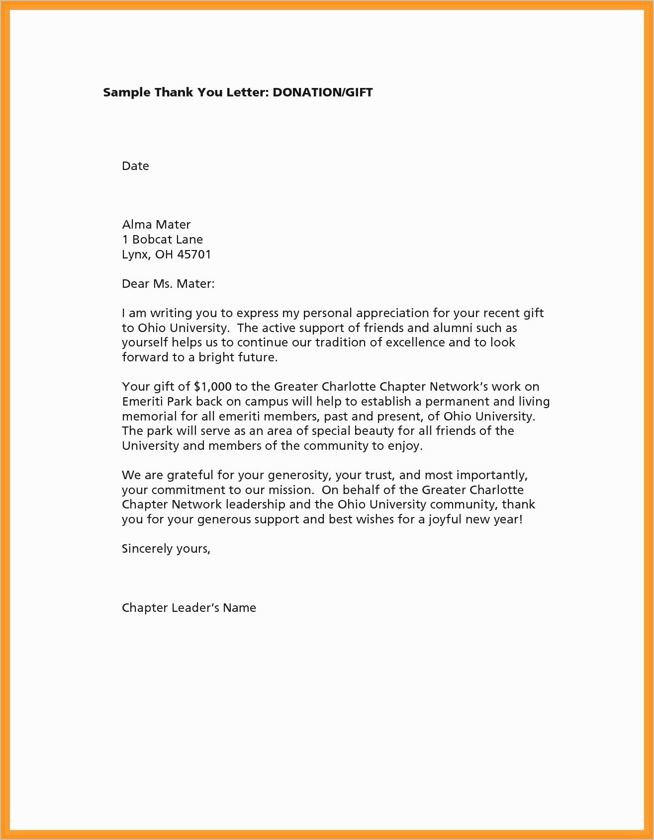 Memorial Donation Letter Template Awesome Valid Sample Letter for Donation In Memory