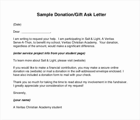 Memorial Donation Letter Template Beautiful 30 Sample Letters asking for Donations