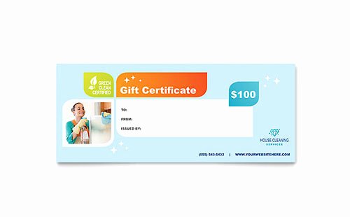 Microsoft Publisher Certificate Template Awesome House Cleaning Service Gift Certificate Templates Word