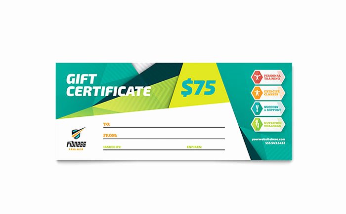 Microsoft Publisher Certificate Template Best Of Fitness Trainer Gift Certificate Template Word &amp; Publisher