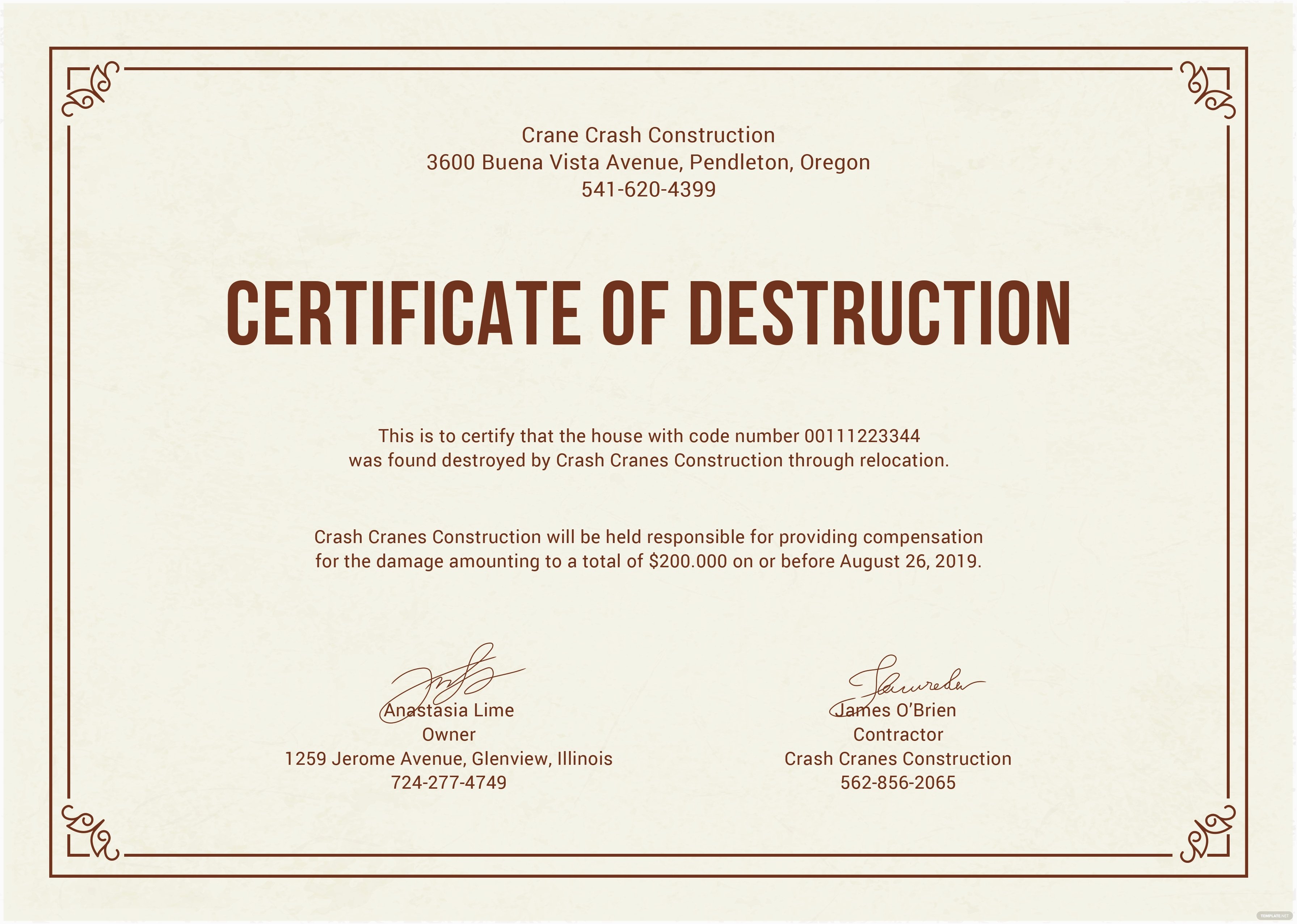 Microsoft Publisher Certificate Template Luxury Free Certificate Of Destruction Template In Adobe
