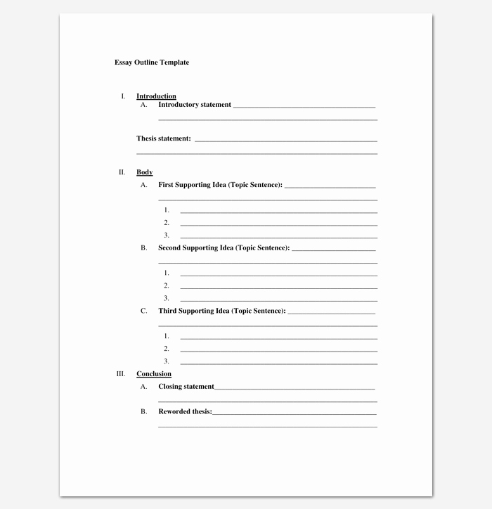 Microsoft Word Outline Template Best Of Blank Outline Template 11 Examples and formats for