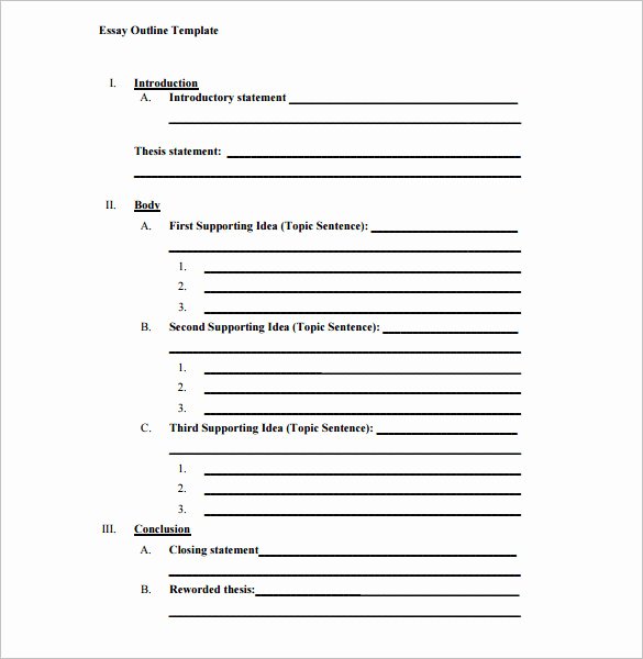 Microsoft Word Outline Template Best Of Essay Outline Templates 10 Free Word Pdf Samples