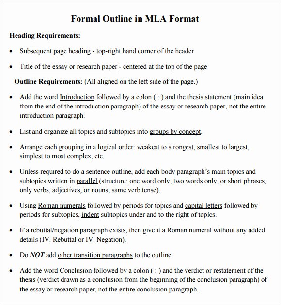 Mla format Outline Template Lovely Tips About Writing An Evaluation Paper