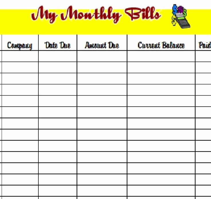 Monthly Bill organizer Template Excel Beautiful Download the Pdf Template and Keep Track Of Your Monthly
