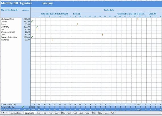 Monthly Bill organizer Template Excel Inspirational 35 Best Images About Finance On Pinterest