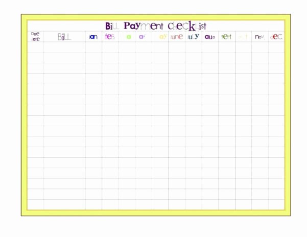 Monthly Bill organizer Template Excel New Line Bill organizer Spreadsheet Google Spreadshee Online
