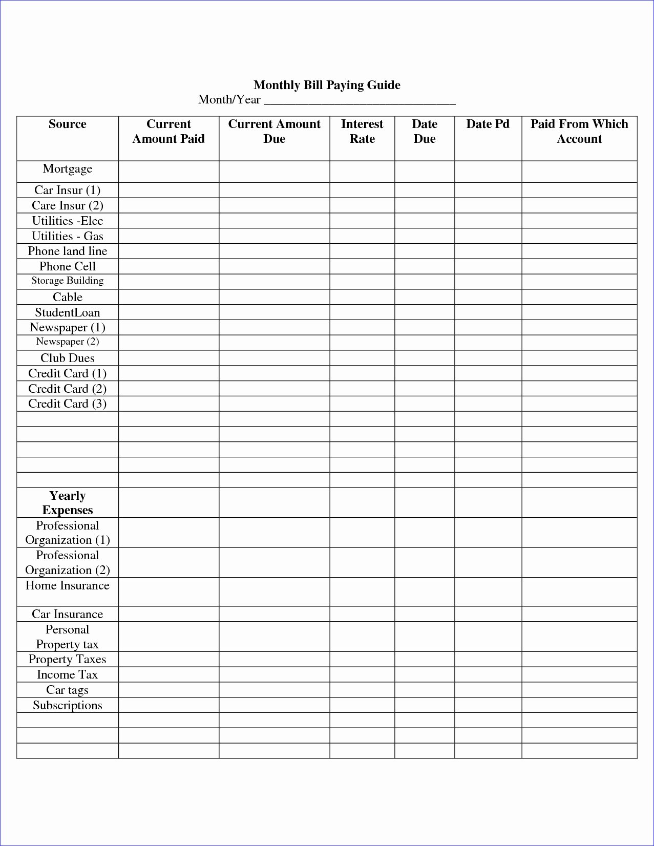 Monthly Bill organizer Template Excel Unique Monthly Bill organizer Template – Tagua Spreadsheet Sample