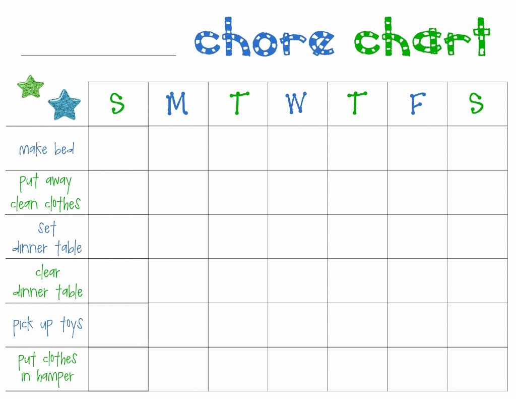 Monthly Chore Chart Template Unique Free Printable Chore Charts for toddlers Frugal Fanatic