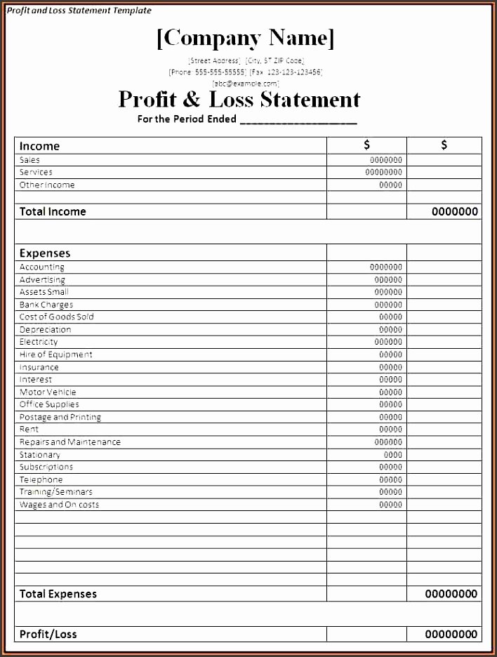 Monthly Profit and Loss Template Awesome 9 Monthly Bank Statement Template Sampletemplatess