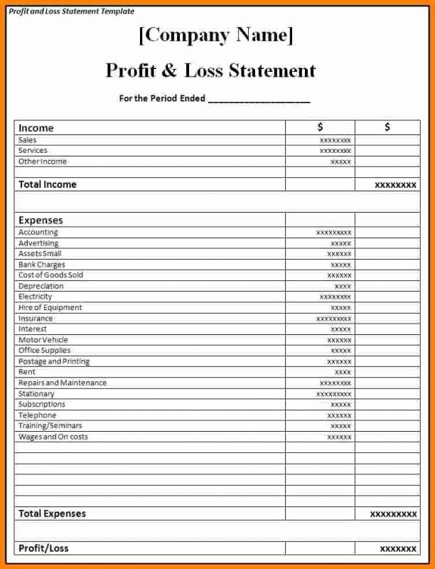 Monthly Profit and Loss Template Inspirational Restaurant Schedule Template