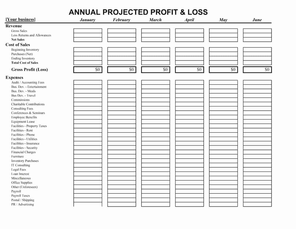 Monthly Profit and Loss Template New 10 Profit and Loss Templates Excel Templates