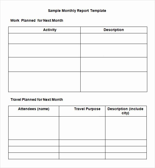 Monthly Report Template for Manager Awesome Excellent Monthly Report Template and Samples for Your