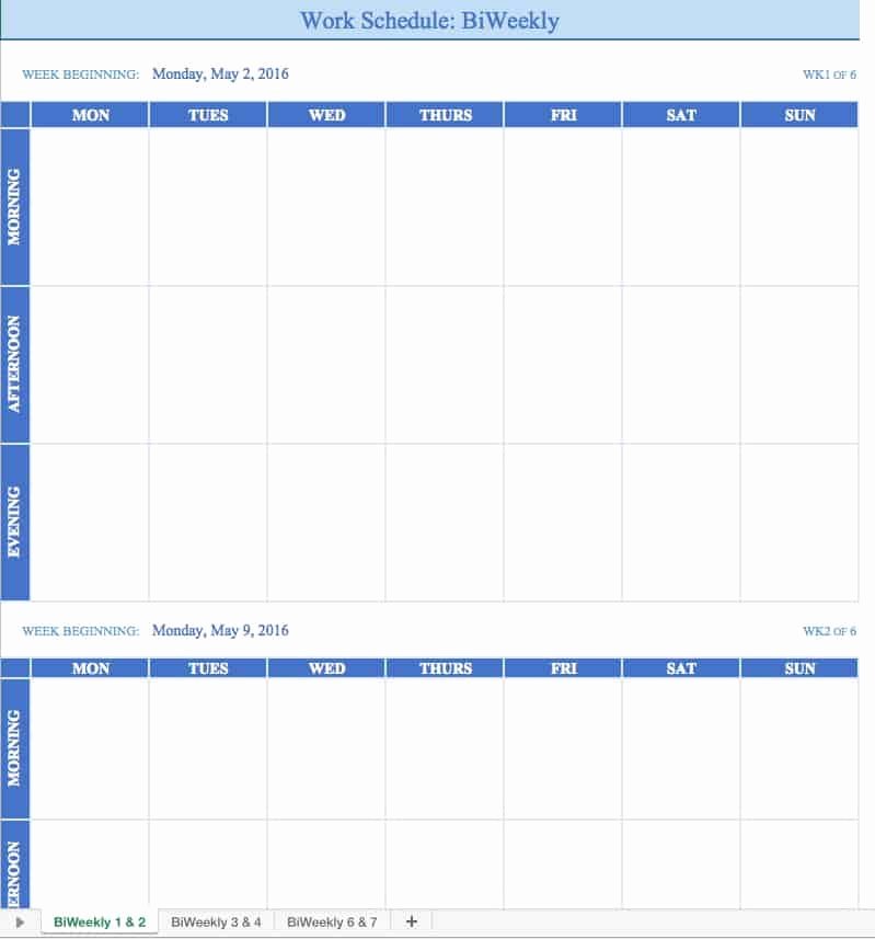 Monthly Work Schedule Template Beautiful Free Work Schedule Templates for Word and Excel
