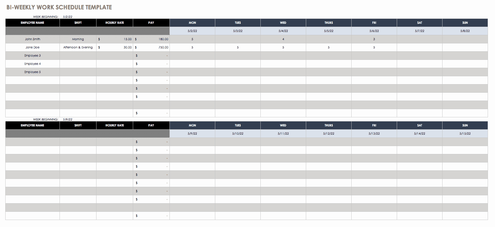 Monthly Work Schedule Template Luxury Free Weekly Schedule Templates for Excel Smartsheet