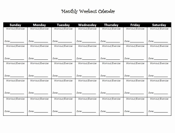 Monthly Workout Schedule Template Lovely 14 Best Fitness Log Journals Images On Pinterest