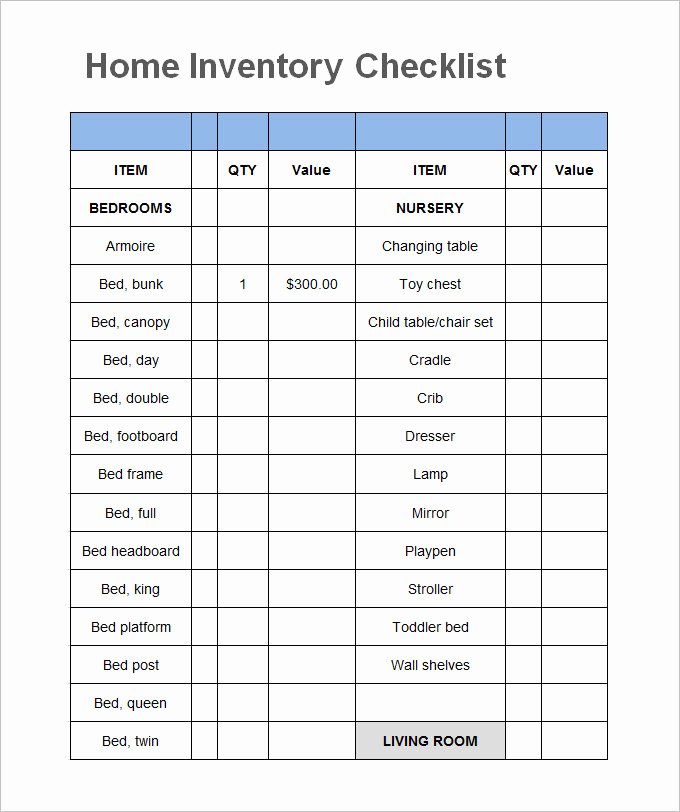 Moving Inventory List Template Best Of Household Inventory List Template Vatansun