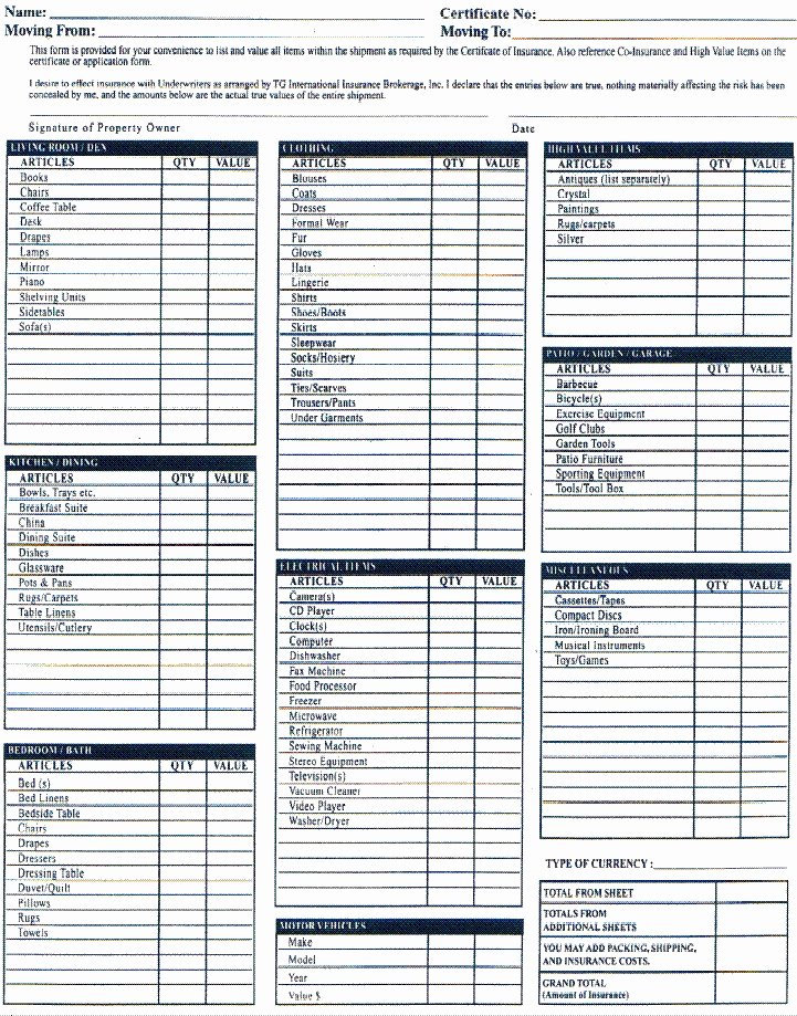Moving Inventory List Template Inspirational Ivorpierce S Blog Food and Drink