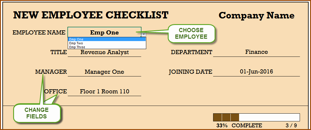 New Employee Checklist Template Excel Fresh Checklist for New Hire New Employee Checklist Excel