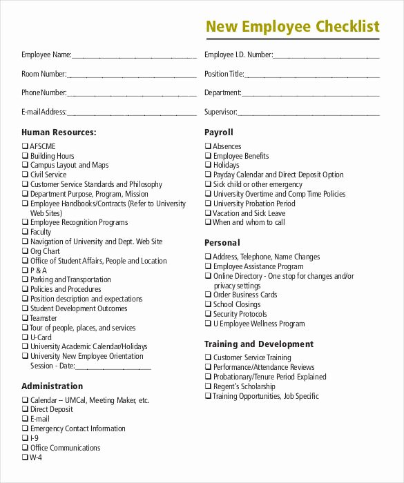 New Employee Checklist Template Excel Inspirational 11 Boarding Checklist Samples and Templates Pdf Word