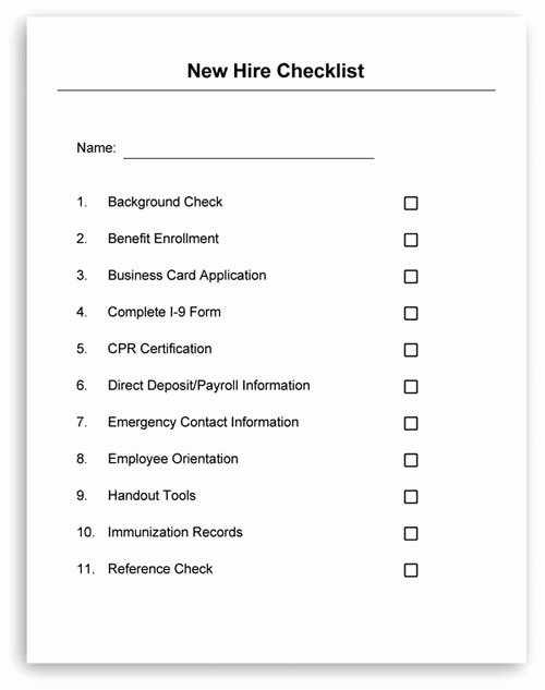 New Hire Checklist Template Word New 26 Best Crew Timesheets Images On Pinterest