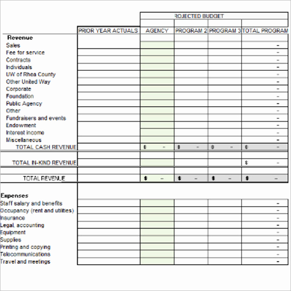 Non Profit Budget Template Excel Inspirational 10 Free Non Profit Bud Templates Excel Word Sample