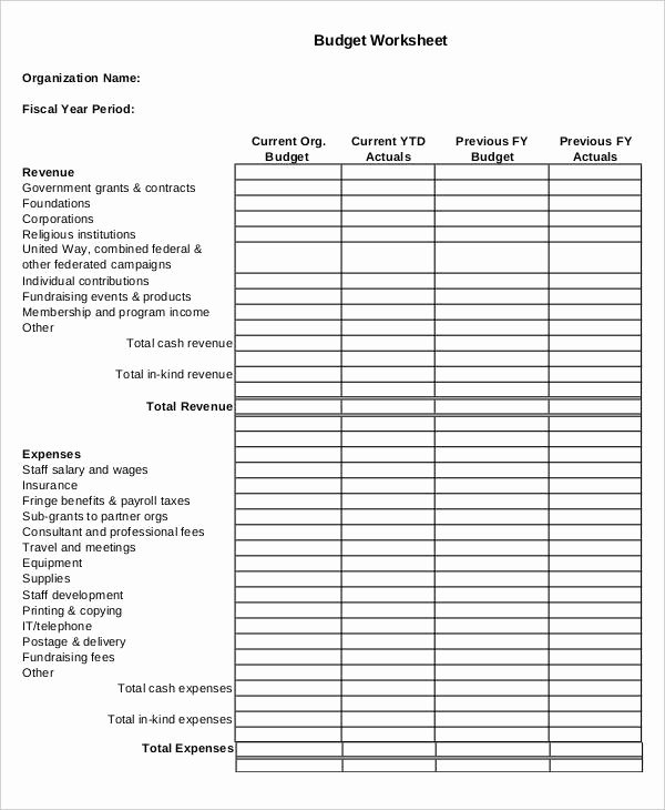 Non Profit Budget Template Excel Lovely 8 Non Profit Bud Templates Word Pdf Excel Apple