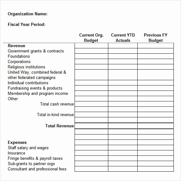 Non Profit Budget Template Excel Luxury Free 9 Non Profit Bud Templates In Google Docs