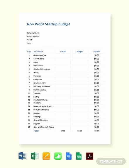 Non Profit Budget Template New Free 9 Non Profit Bud Templates In Google Docs