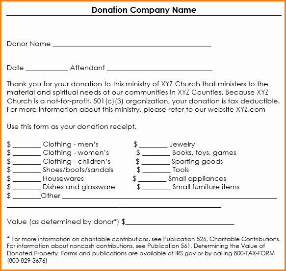 Non Profit Donation Receipt Template Fresh 8 Tax Donation Receipt Template