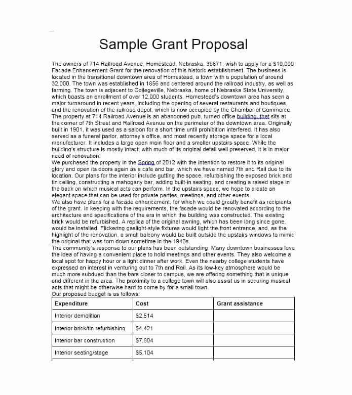 Non Profit Proposal Template Fresh 40 Grant Proposal Templates [nsf Non Profit Research