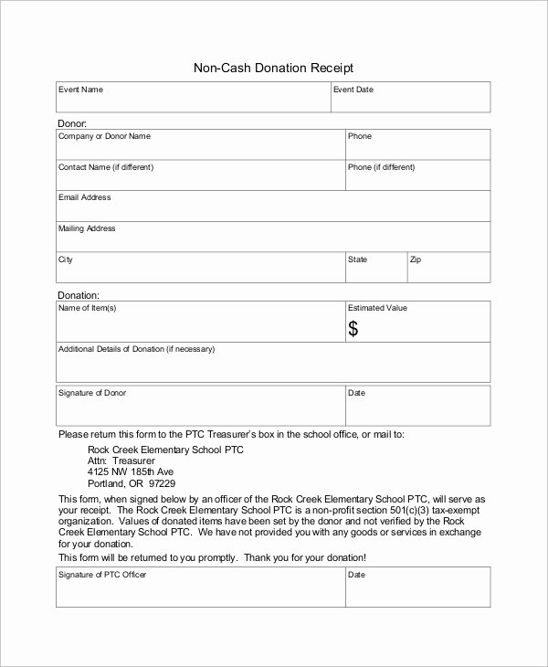 Non Profit Receipt Template New Sample Donation Receipt 10 Examples In Word Pdf