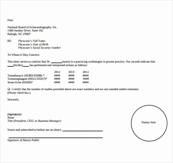 Notarized Letter Template Word Best Of 10 Sample Notarized Letters Pdf Word