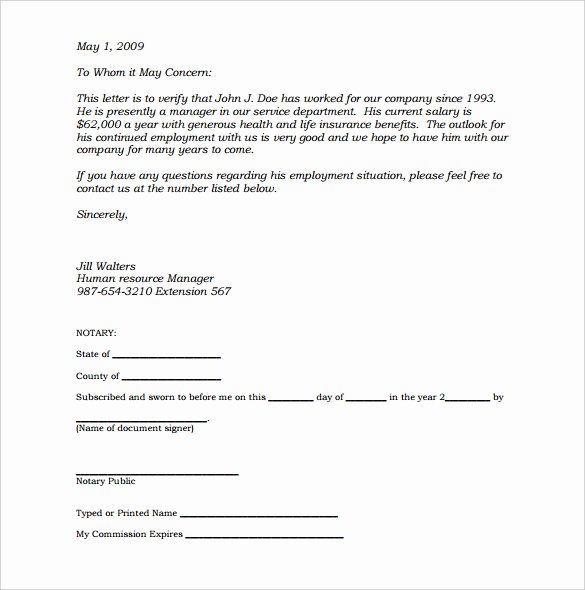 Notarized Letter Template Word Luxury 32 Notarized Letter Templates Pdf Doc