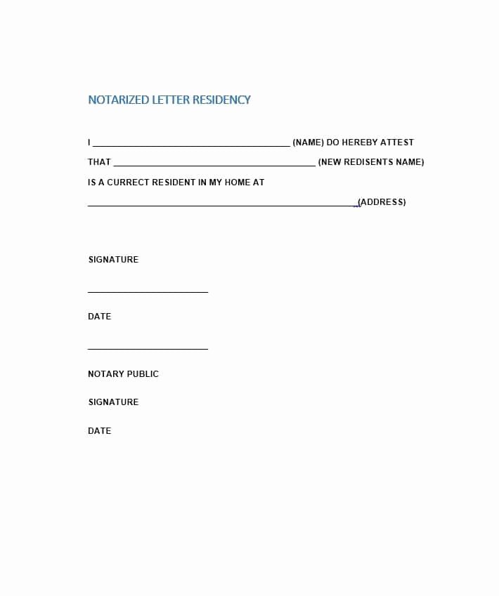 Notarized Letter Template Word Unique Free Notarized Letter Template Sample format Example