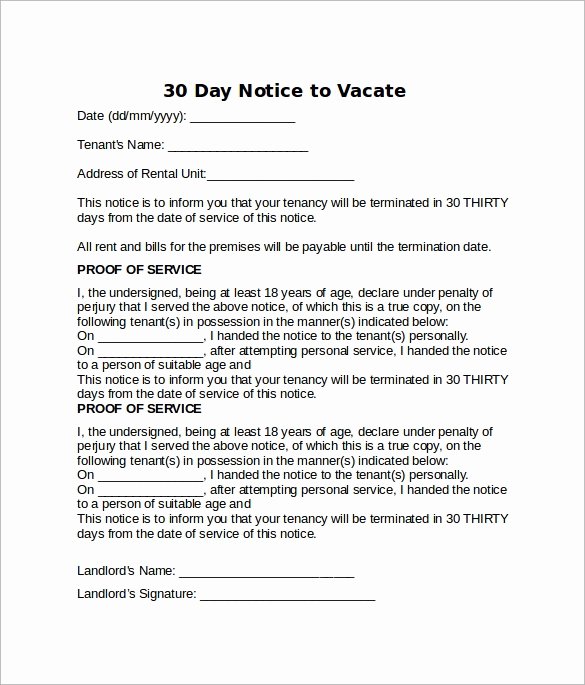 Notice to Vacate Letter Template New 11 Sample Notice to Vacate Letters Pdf Ms Word Apple