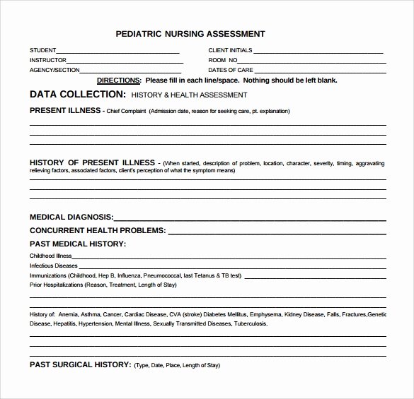 Nursing assessment Documentation Template Awesome Nursing assessment Sample 8 Documents In Pdf Word Ppt